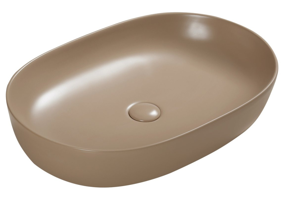Раковина SantiLine SL-1017KH накладная, светло-коричневый матовый