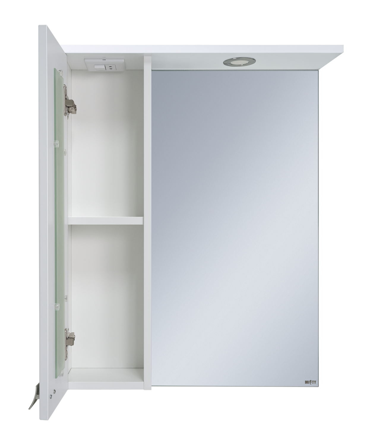 Зеркало со шкафчиком Misty Урал 60 L, белый