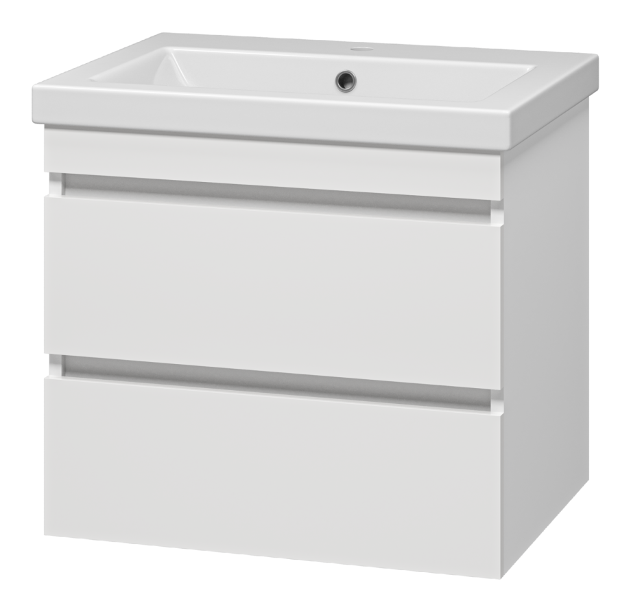 Тумба с раковиной Misty Енисей 60 подвесная, белый