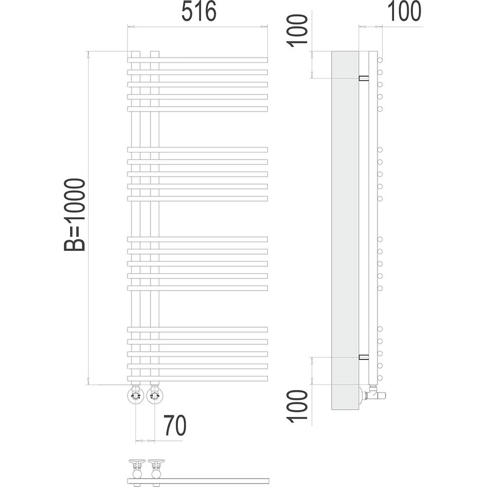 Полотенцесушитель водяной Terminus Астра П20 50х100