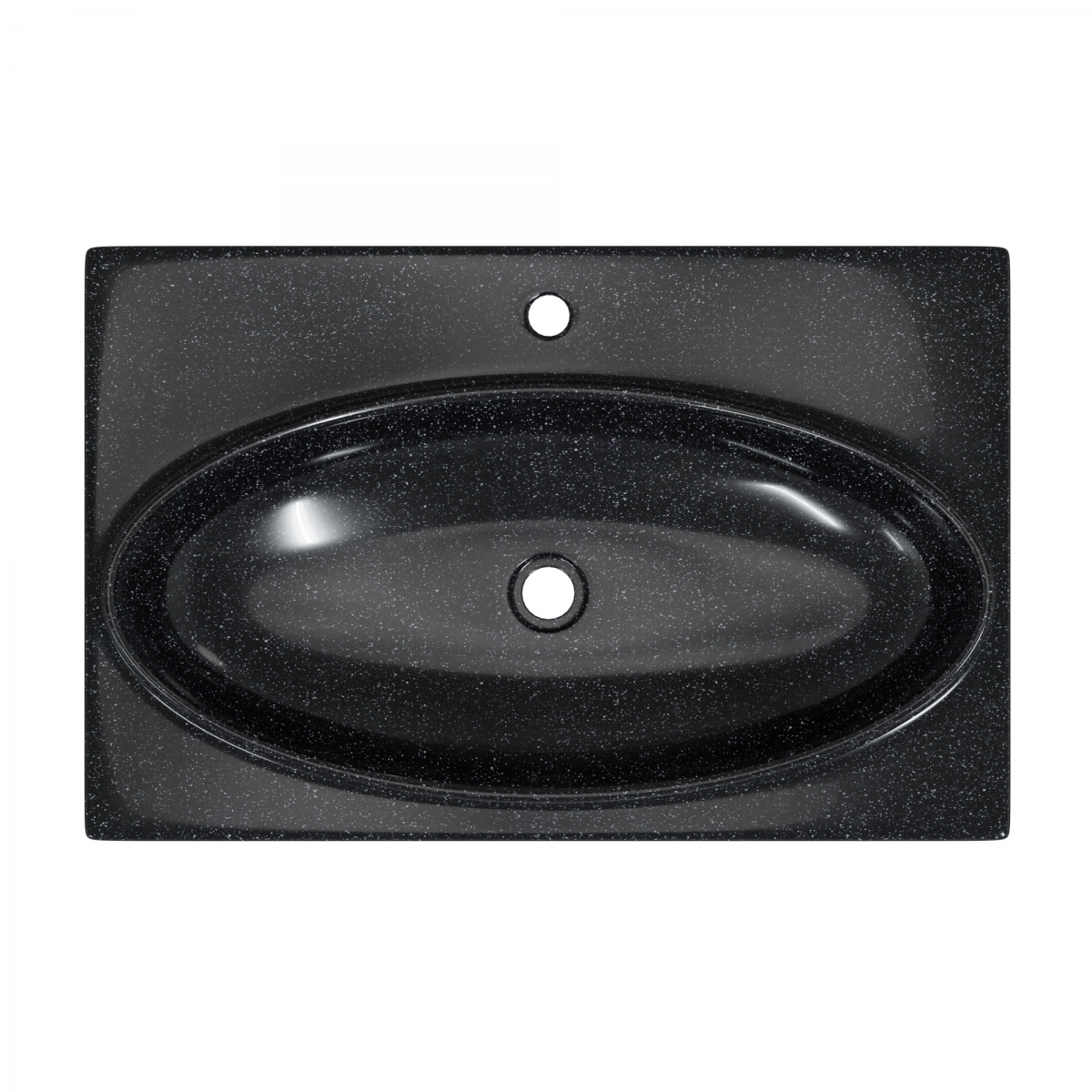 Тумба подвесная Санта Альтаир 70 с раковиной Вега 70, 2 ящика, графит матовый