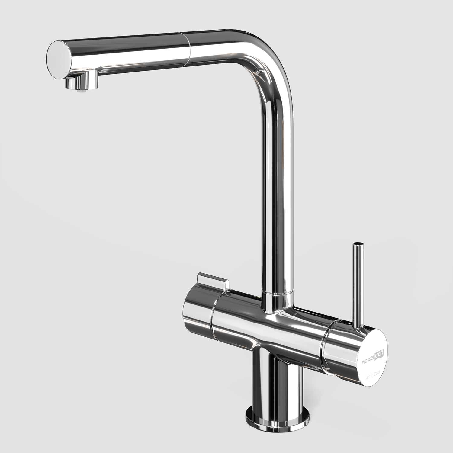 Смеситель для кухни под фильтр с выдвижной лейкой WasserKraft A8917 глянцевый хром