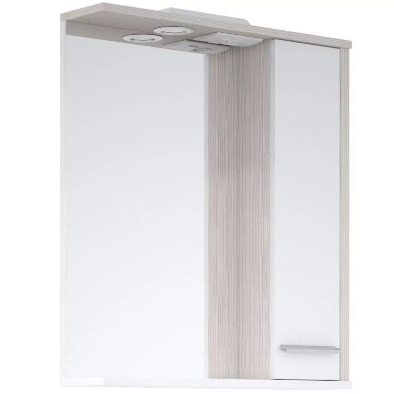 Зеркало со шкафчиком Corozo Лорена 75/С R свет, лайн