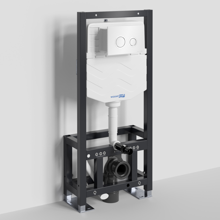 Инсталляция WasserKraft Dill 61TLT.010.ME.WH01 для подвесного унитаза, с кнопкой