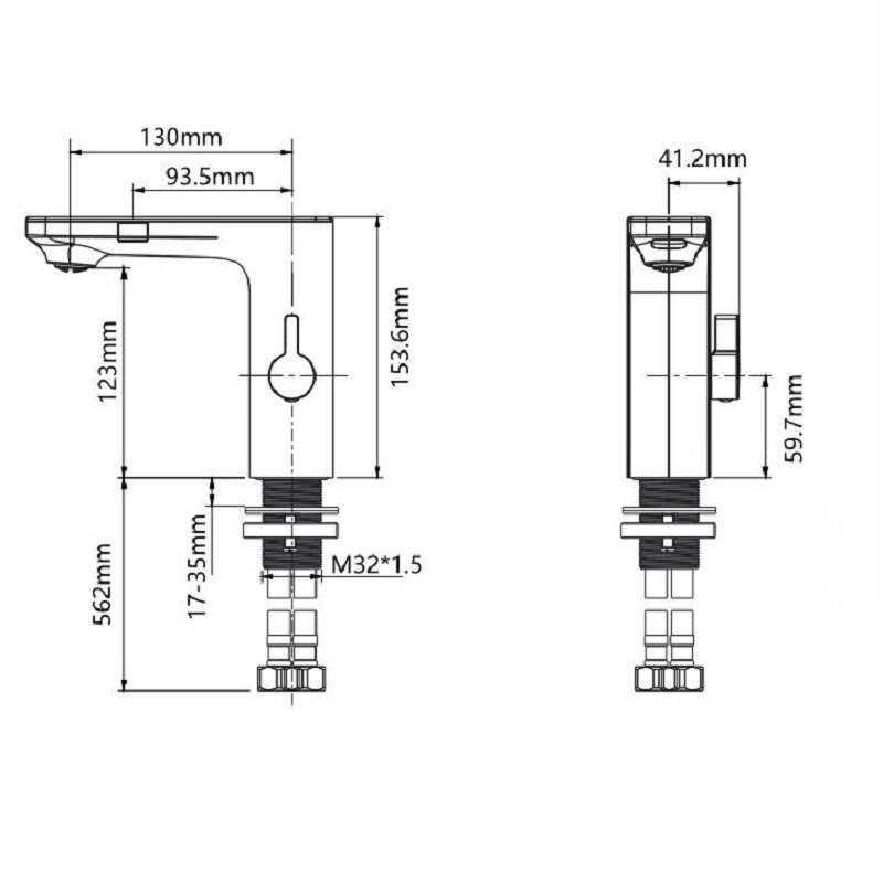 Смеситель для раковины SantiLine SL-9031 PHOTOCELL, инфракрасный, хром