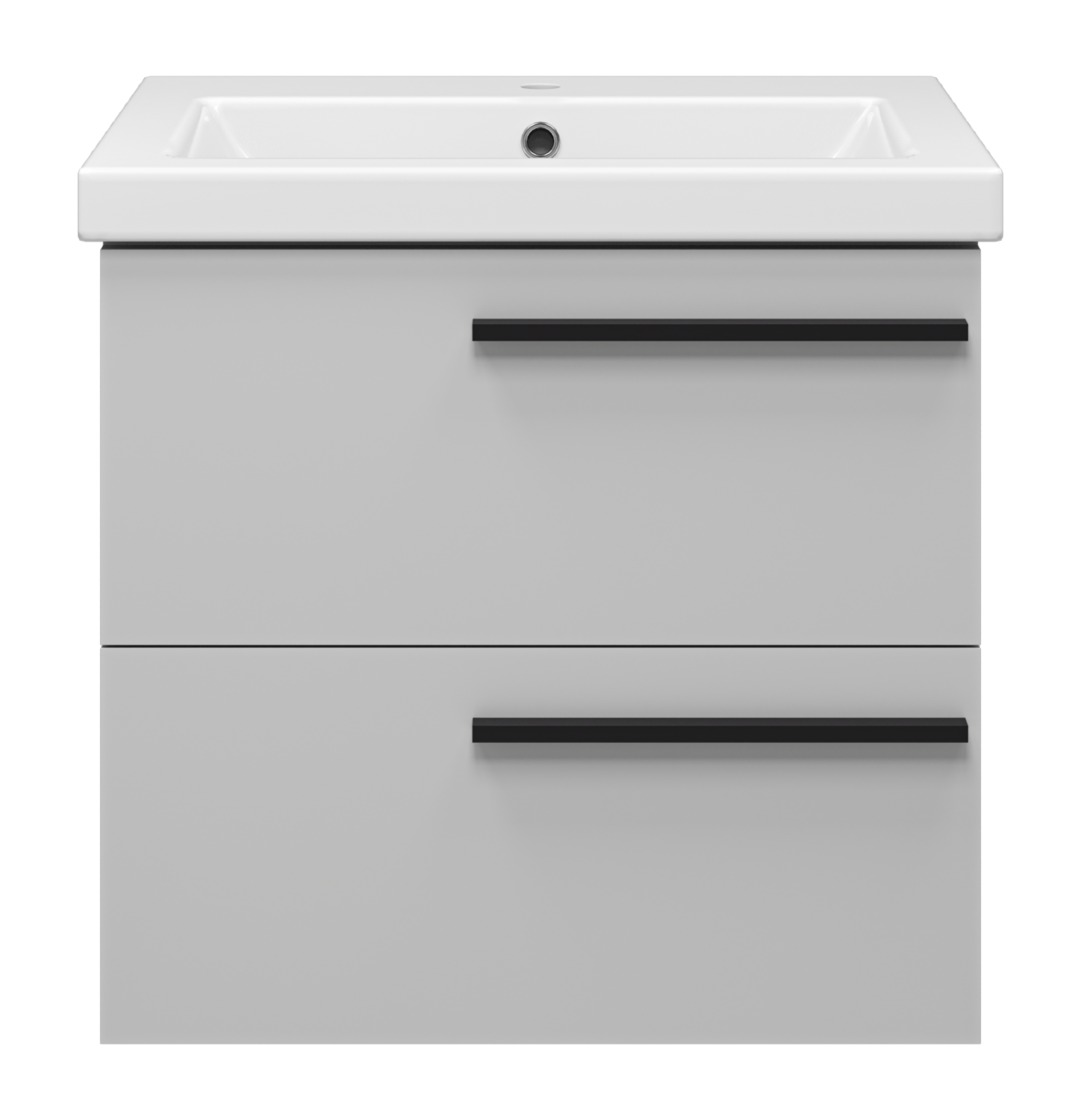 Тумба с раковиной Misty Ненси 60 подвесная, серый