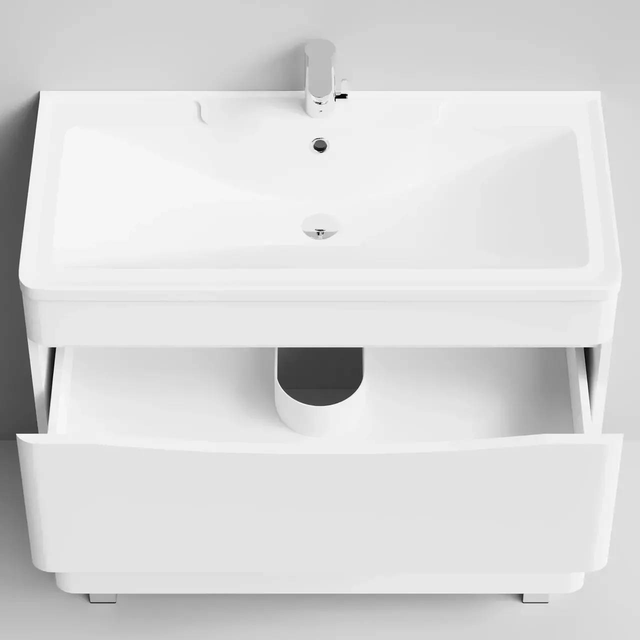 Тумба с раковиной Vod-ok Адель 90 напольная, белый + 13 цветов