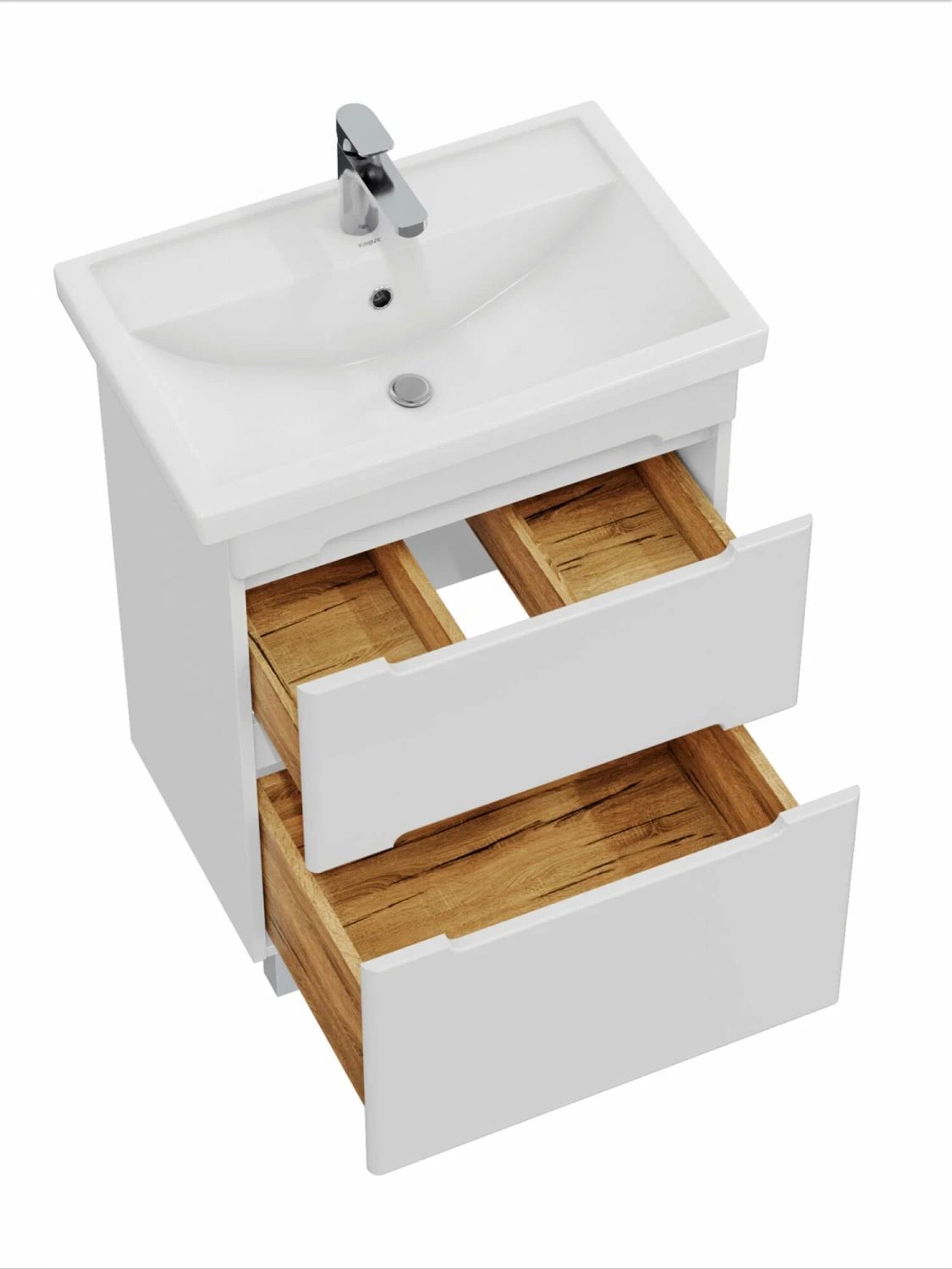 Тумба напольная SanStar Адель 50 с раковиной Фест 50, белая