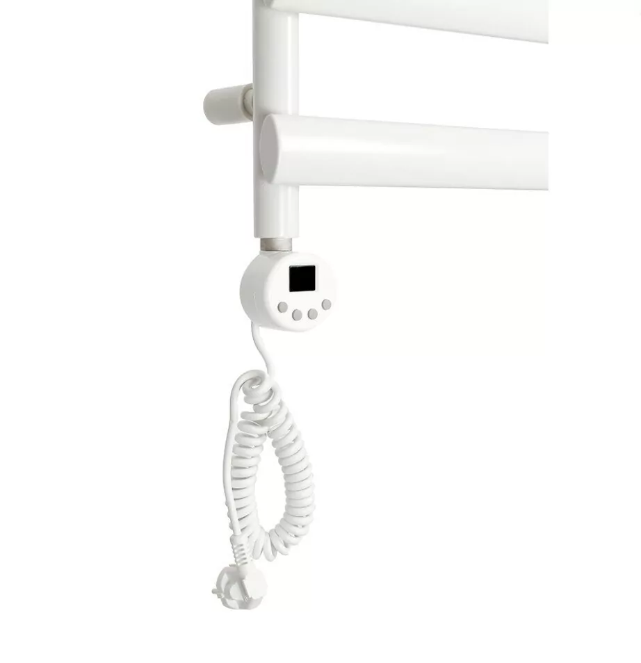 Полотенцесушитель электрический Domoterm Альфа П4 500х496 EL левый, белый матовый