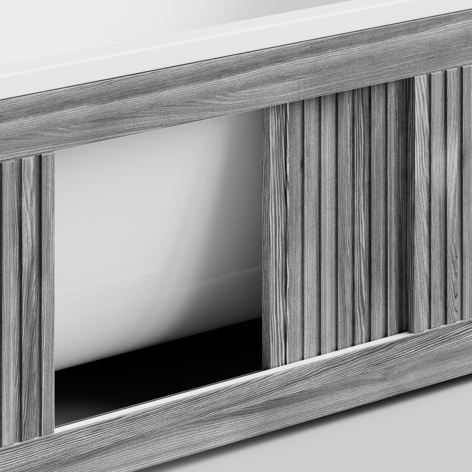 Экран под ванну Vod-ok Тач 180 раздвижной Лиственница структурная контрастно-серая