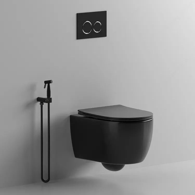 Унитаз Ceruttispa Oglio Aria MB CT9239 подвесной, черный матовый