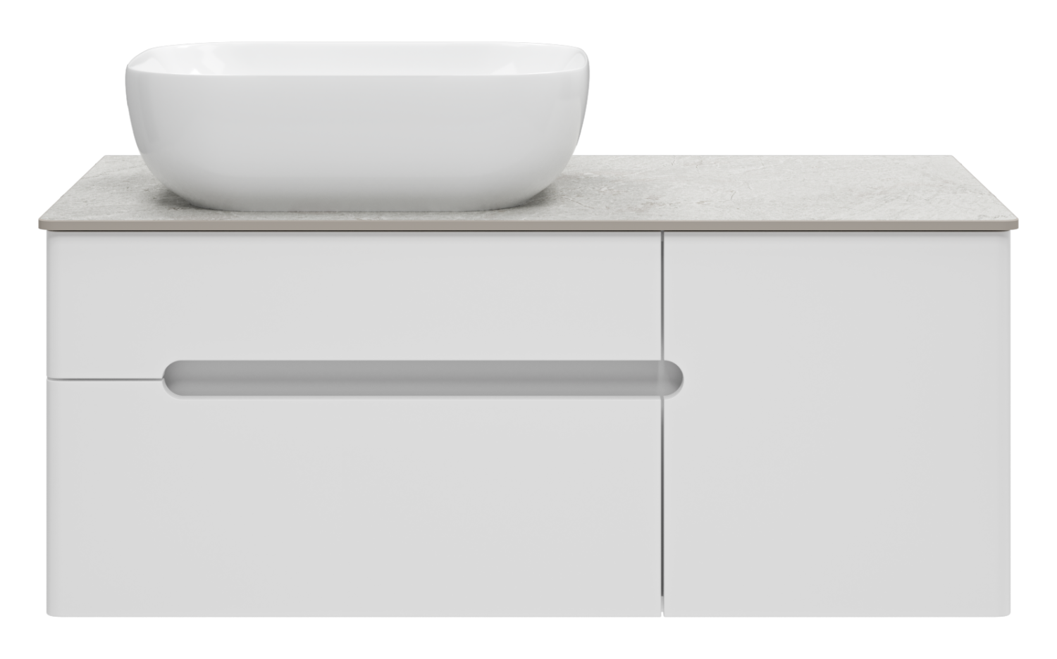 Тумба с раковиной Misty Роял 100 подвесная, белый