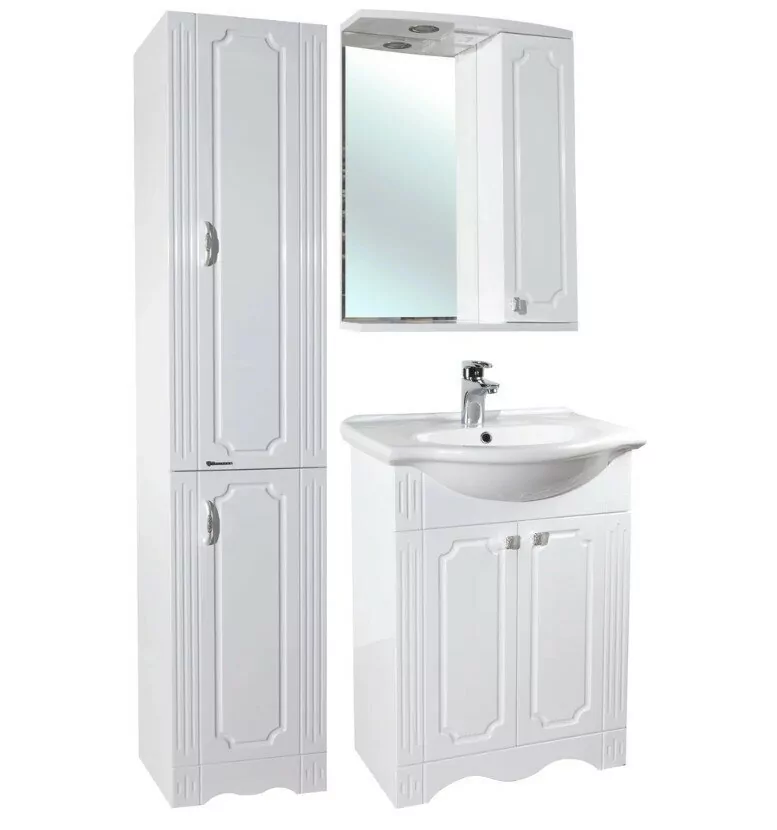 Тумба с раковиной Bellezza Кантри 60 напольная, белая