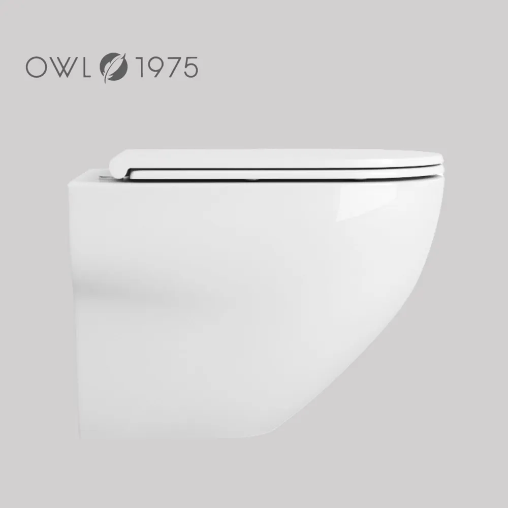 Унитаз Owl 1975 Wave Cirkel-H TOWLT190801 подвесной, с микролифтом, система смыва Торнадо, белый от магазина Vanna-Vanna.ru!