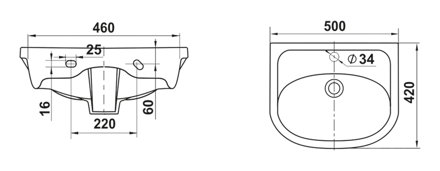 Тумба с раковиной Misty Смайл 50 белый