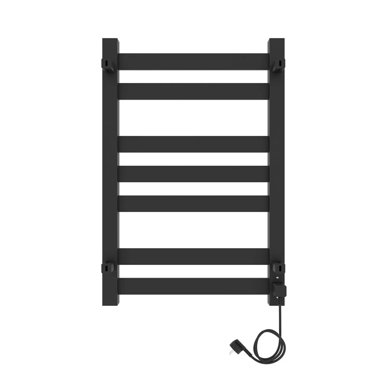 Полотенцесушитель электрический Laris Гефест ЧКЧ П7 500х800 левый, черный матовый