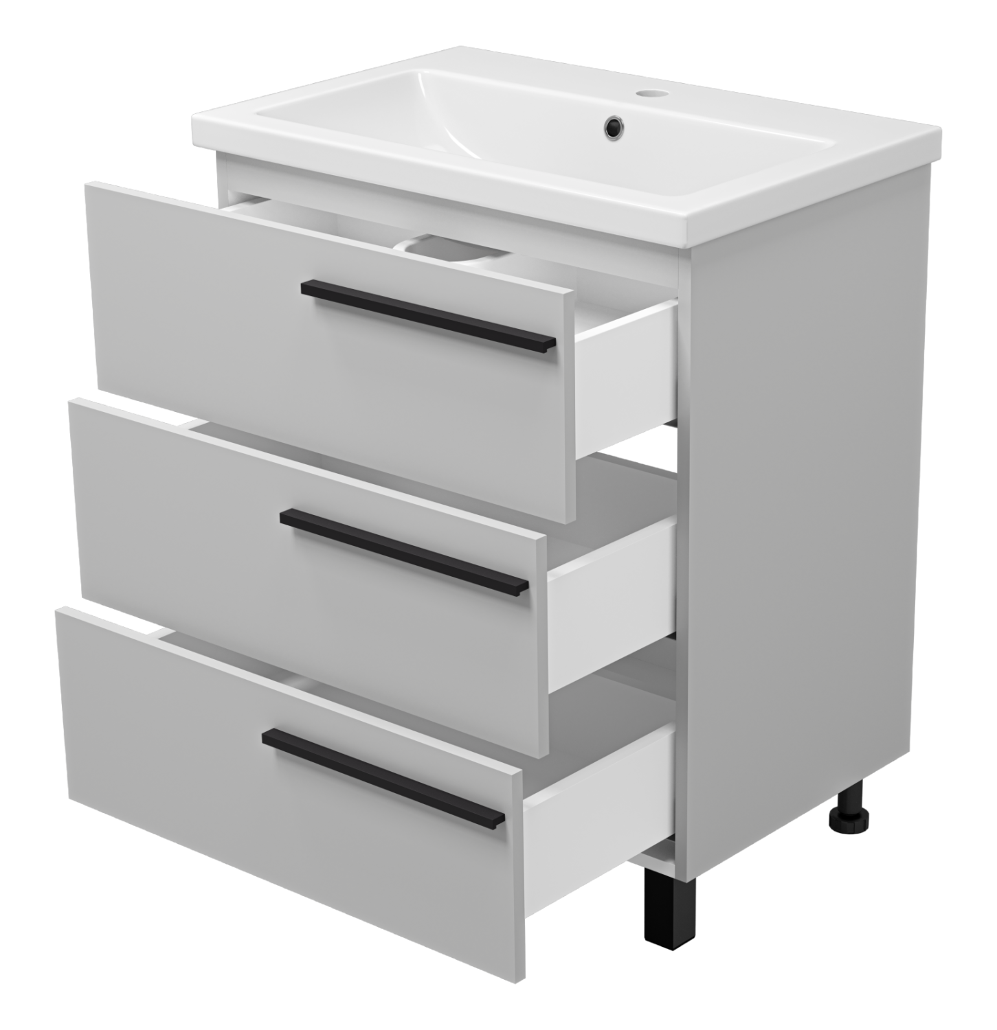 Тумба с раковиной Misty Ненси 70 серый