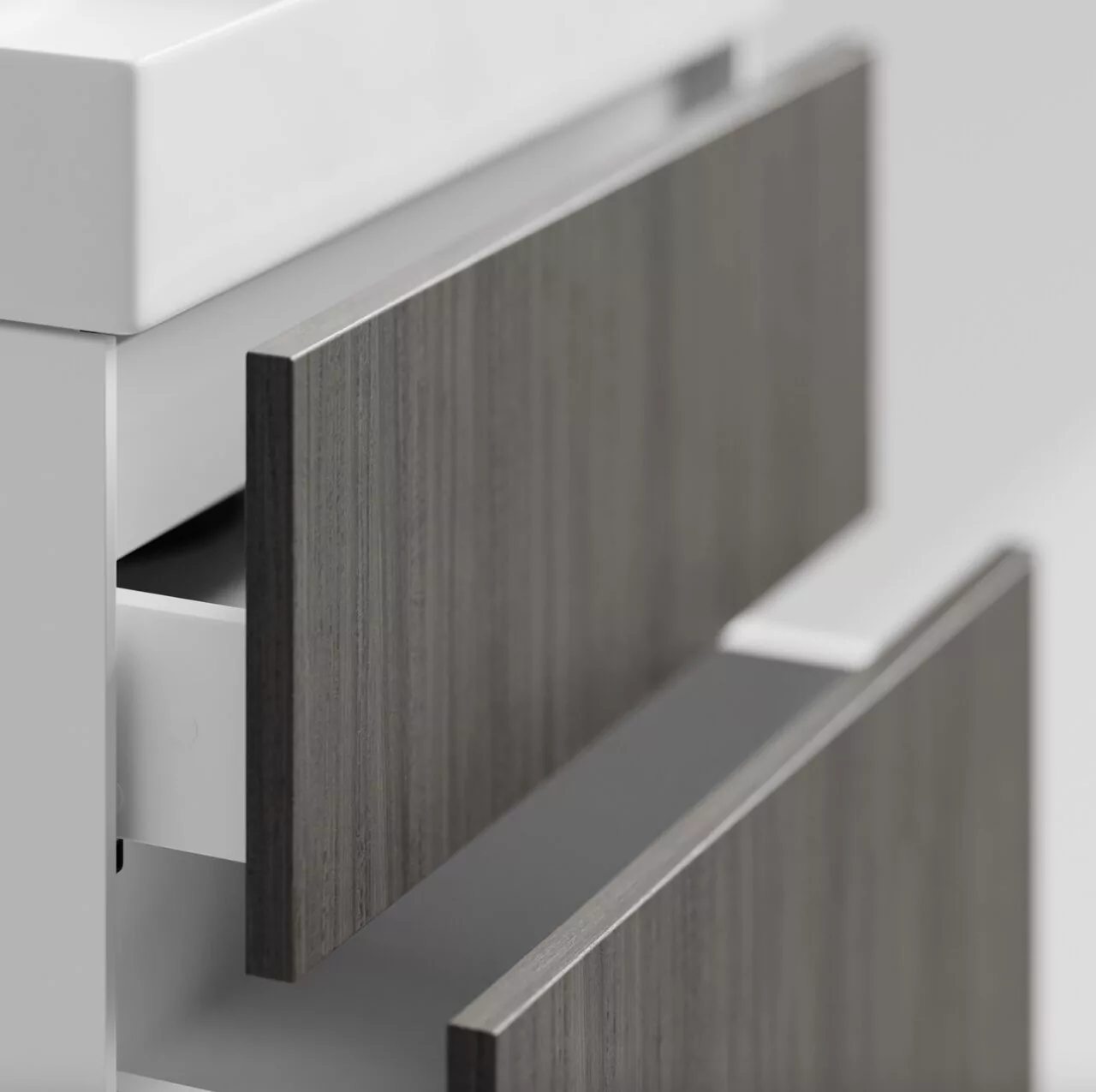 Тумба подвесная Vod-ok Эвкалипт 60 с раковиной Stance 60, эвкалипт серый от магазина Vanna-Vanna.ru!