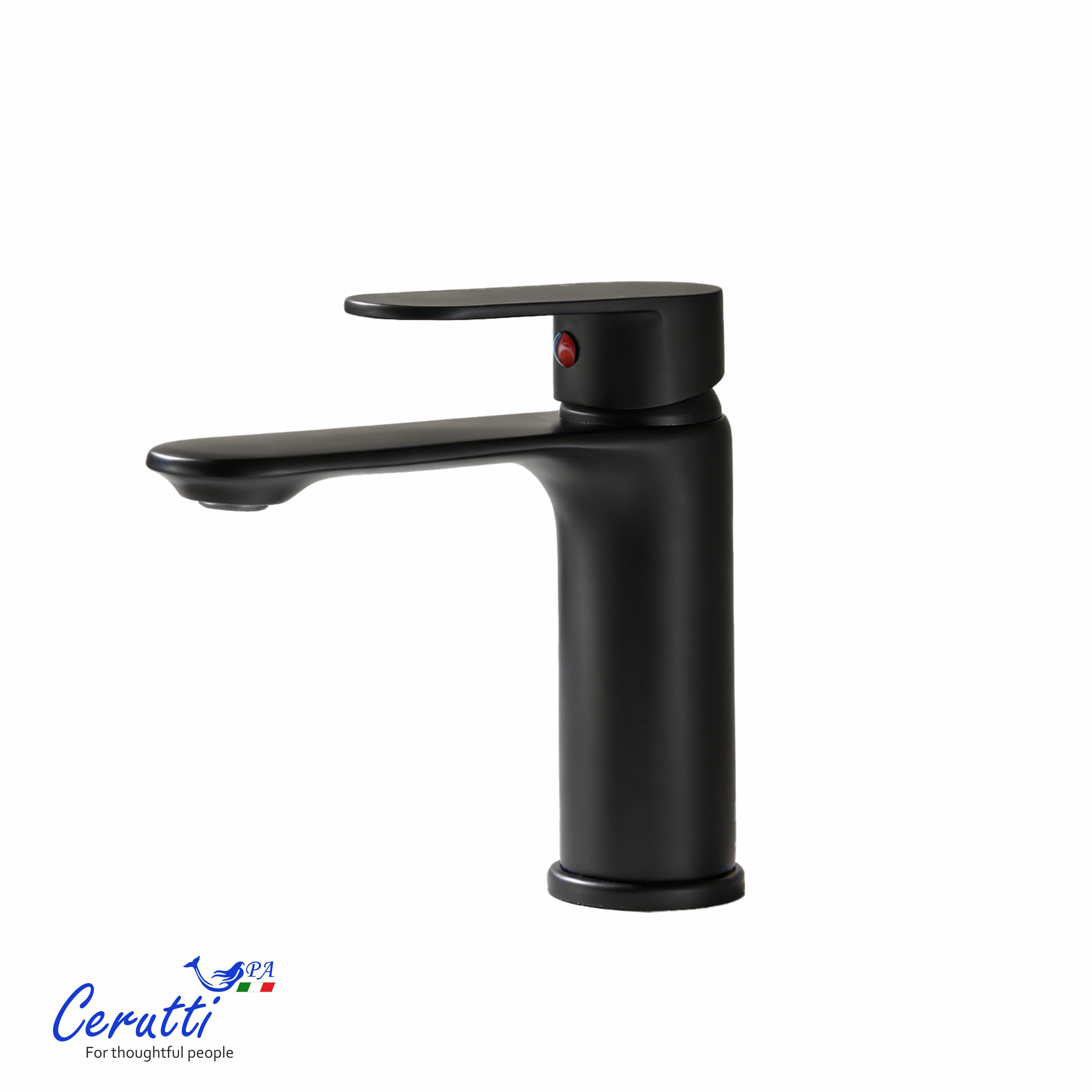Смеситель для раковины Ceruttispa Орацио MB (ORAZIO MB) из латуни, цвет черный матовый