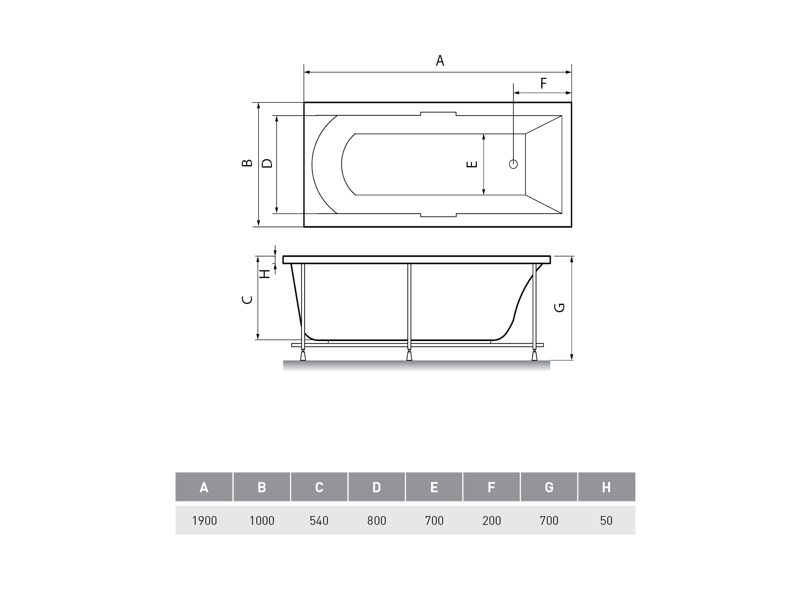 Ванна Relisan Eco Plus Темза 190х100