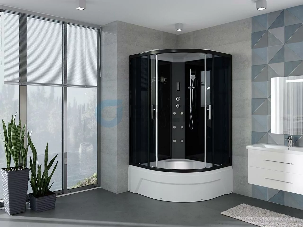 Душевая кабина Erlit ER5720TB2 120x120 от магазина Vanna-Vanna.ru!