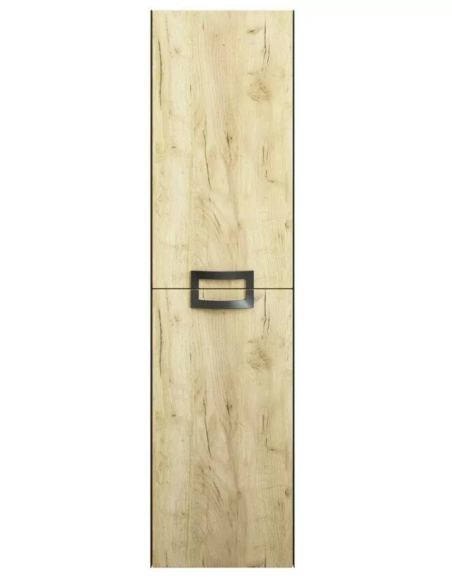 Пенал Sanflor Выборг 30 L/R подвесной, дуб крафт золотой/черный матовый