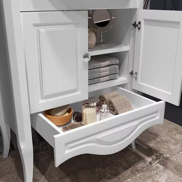 Мебель для ванной Opadiris Брунелла 65 комплект, напольный, белый