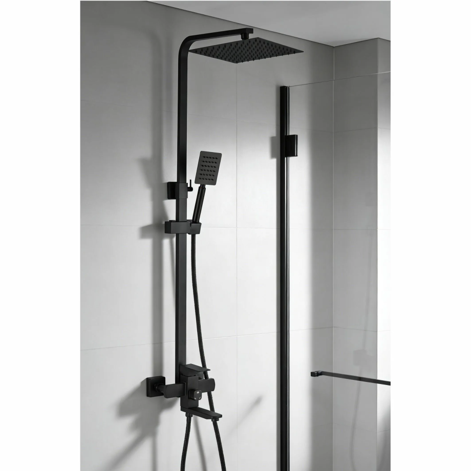 Сиситема душевая Ceruttispa RUFINO MB, черный матовый