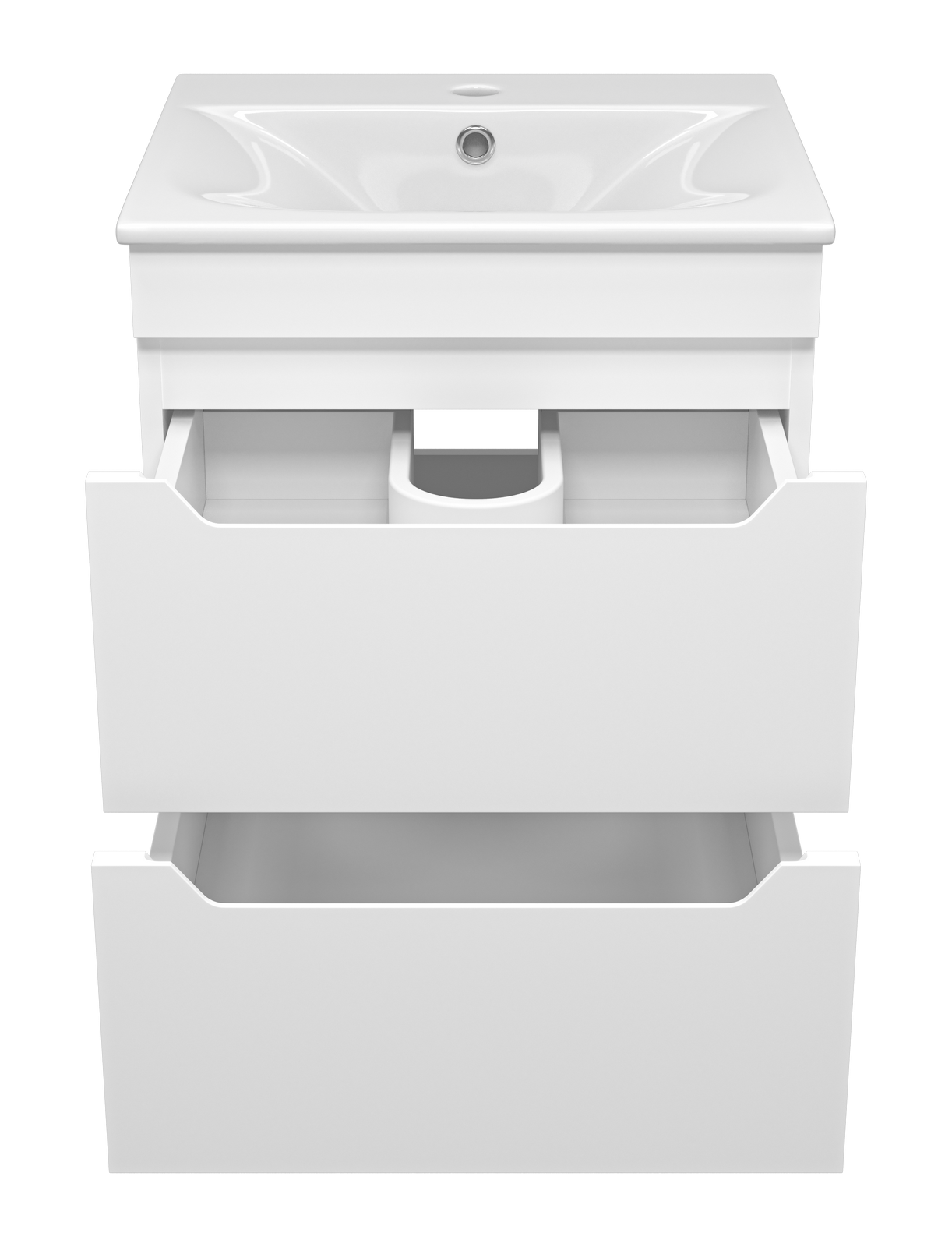 Тумба с раковиной Misty Бриз 50 подвесная, белый