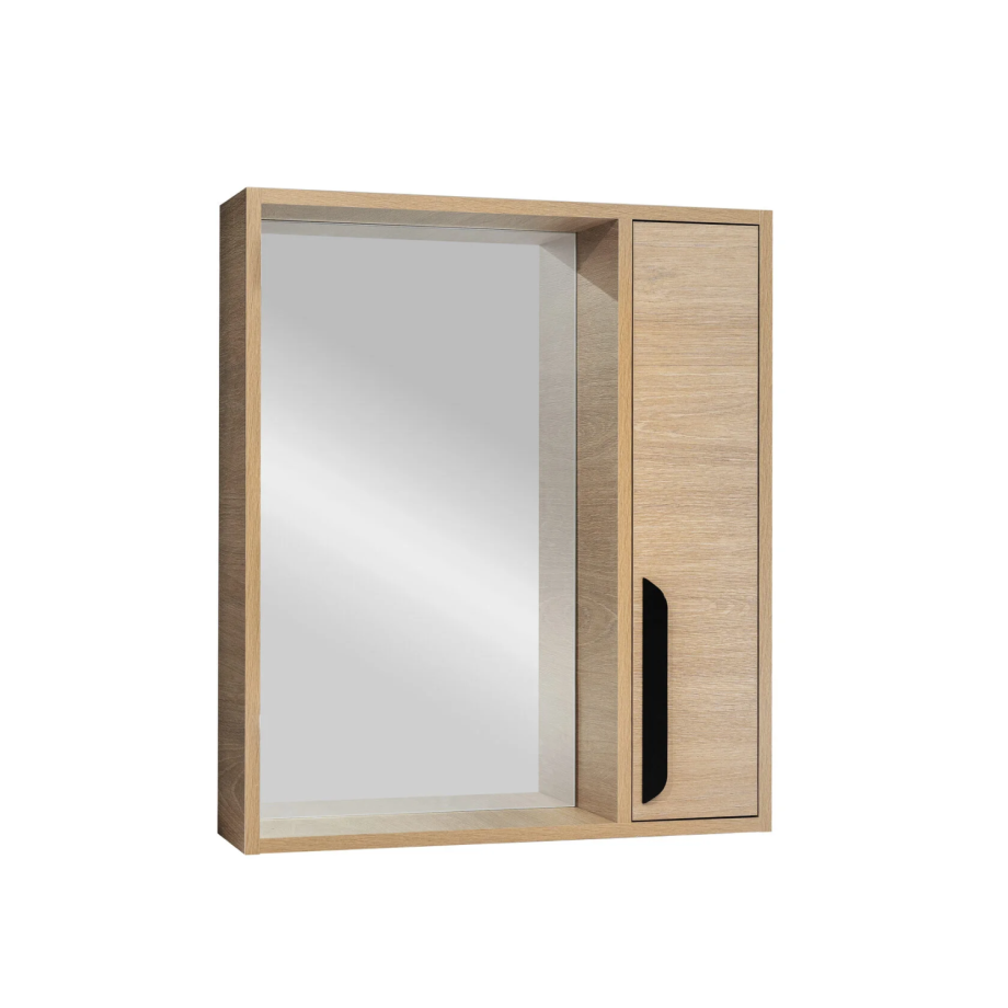 Зеркало с шкафчиком Viant Кельн 60 R светлое дерево