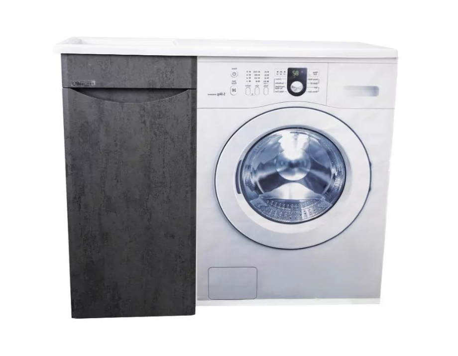 Тумба c раковиной Bellezza Олиссия 100 L напольная 1 дверь серый матовый