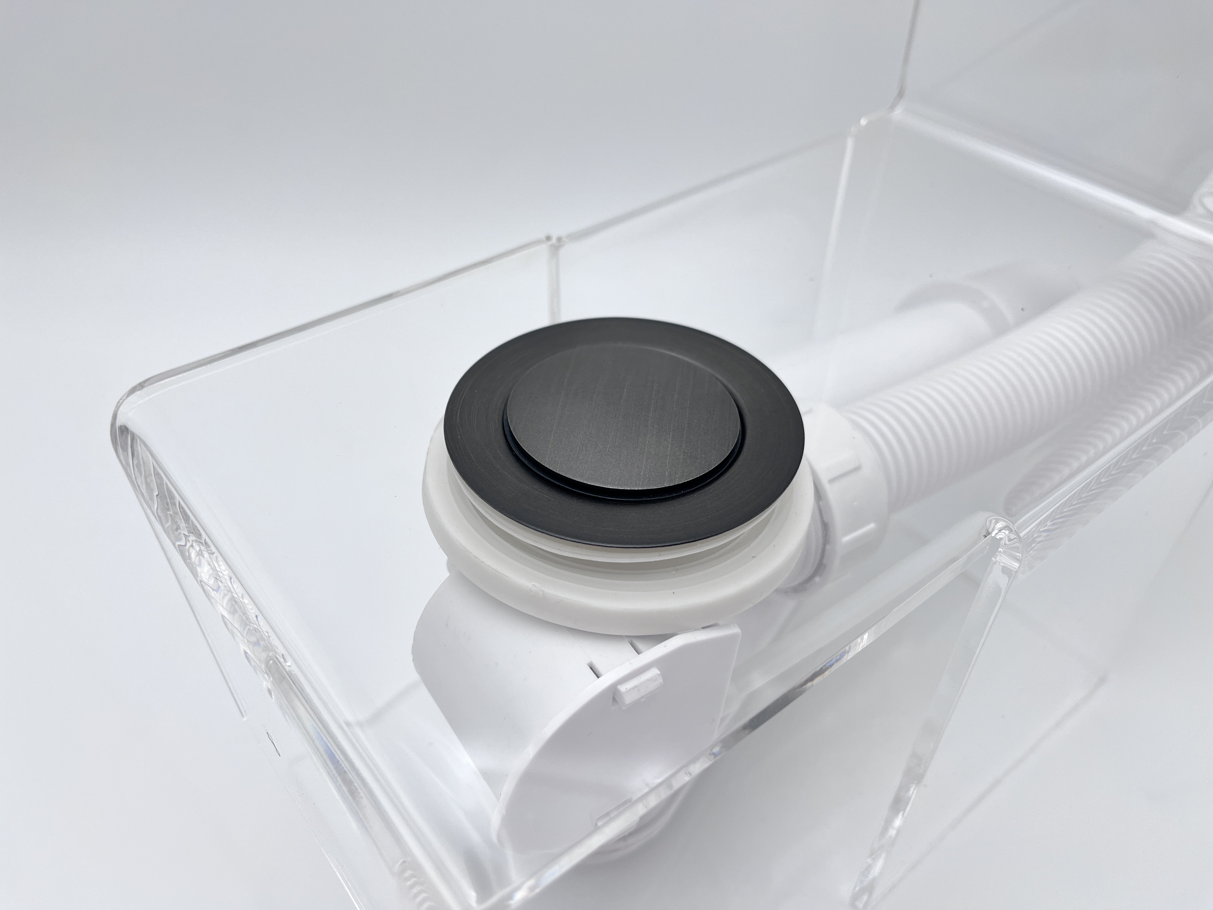 Слив перелив п/автомат Vega V55К 100см графит матовый