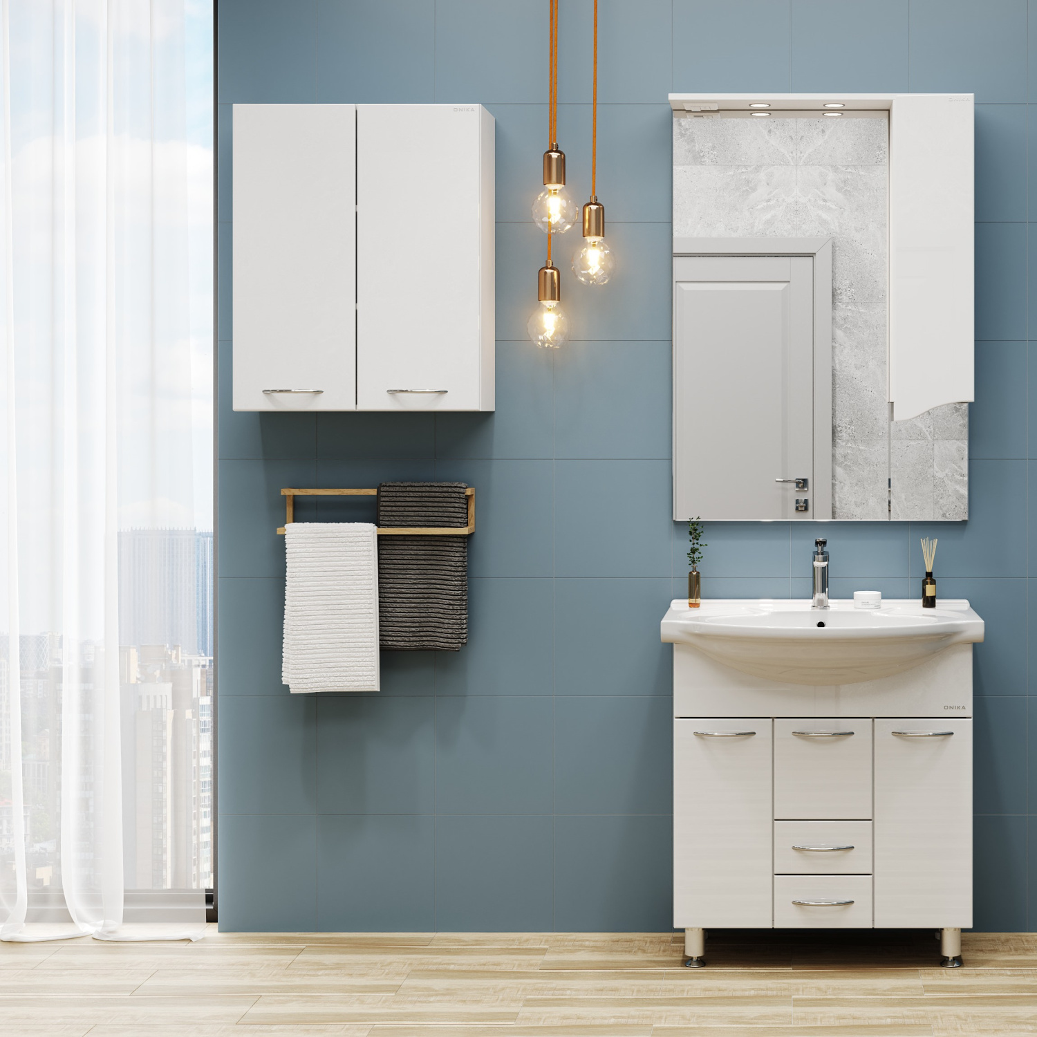 Шкаф навесной Onika Кредо 60 белый