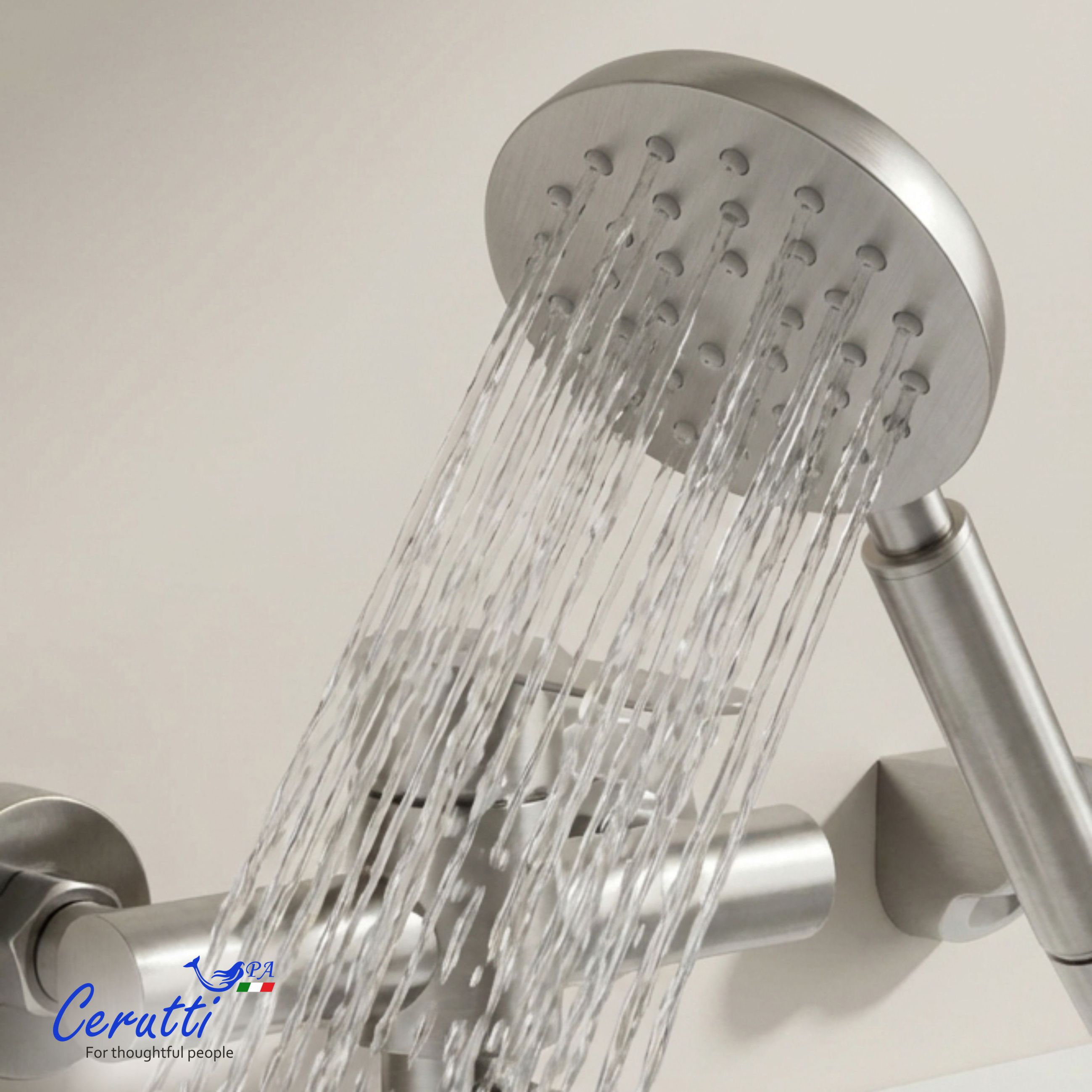 Смеситель для ванны Ceruttispa Овидио VBN (OVIDIO VBN) из нержавеющей стали, цвет матовый никель