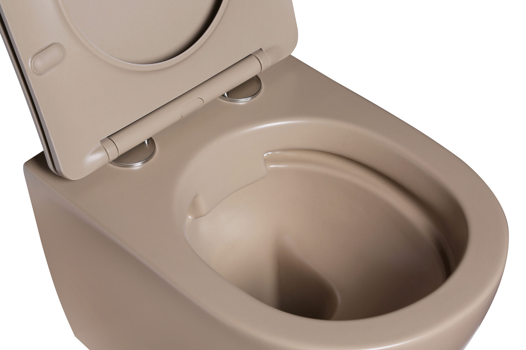 Унитаз SantiLine SL-5102 подвесной, с микролифтом, коричневый матовый