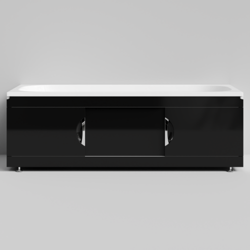 Экран под ванну Vod-ok Топ 170 раздвижной Черный глянец