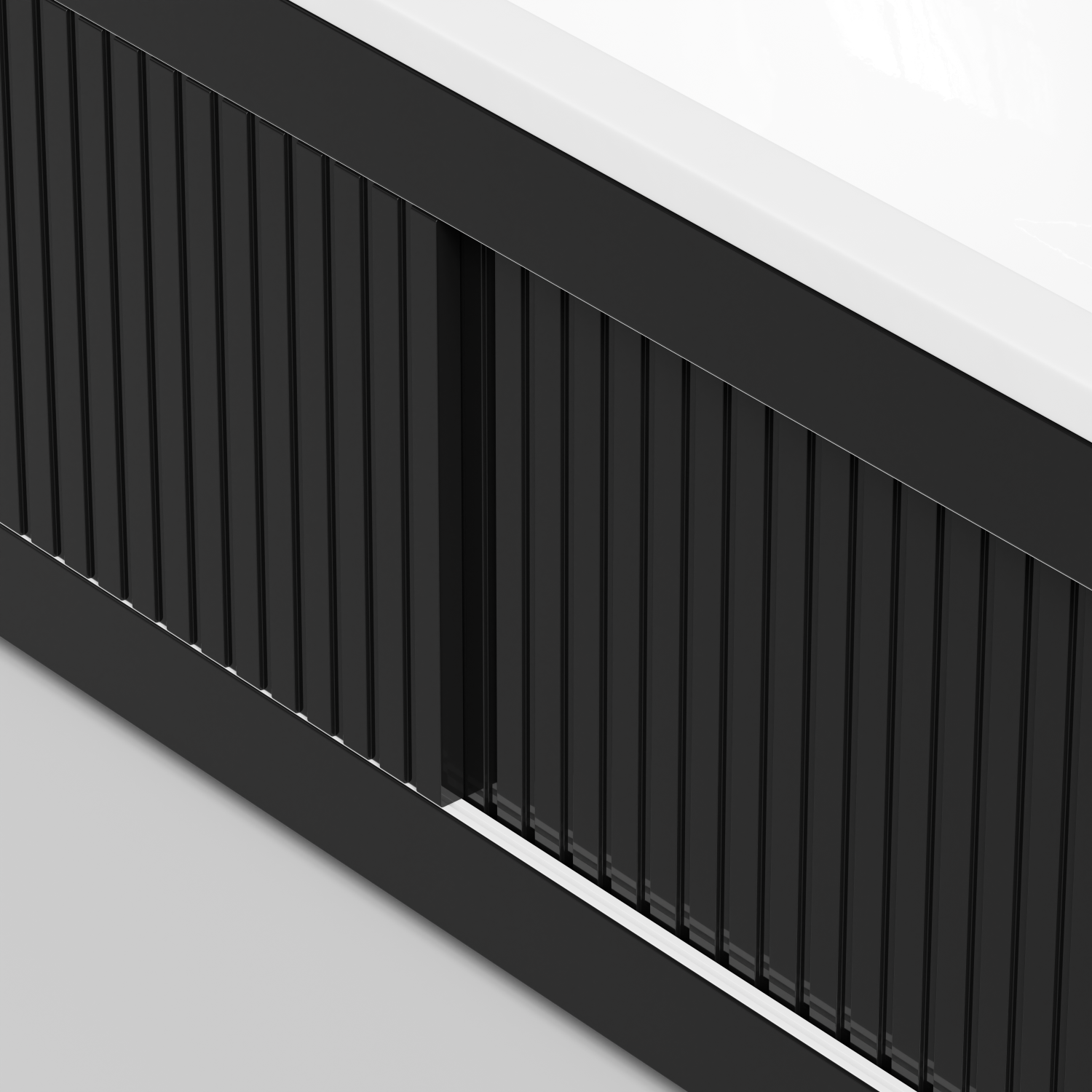 Экран под ванну Vod-ok Тач 180 раздвижной Черный глянец