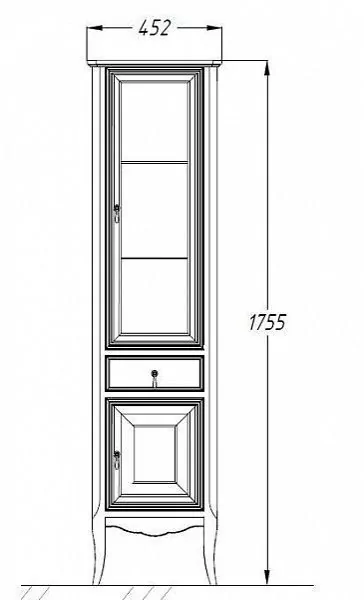 Пенал Opadiris Лоренцо 45 L белый матовый