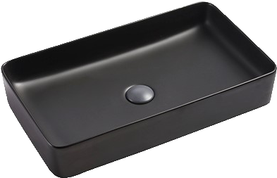 Раковина SantiLine SL-1073MB накладная, черный матовый