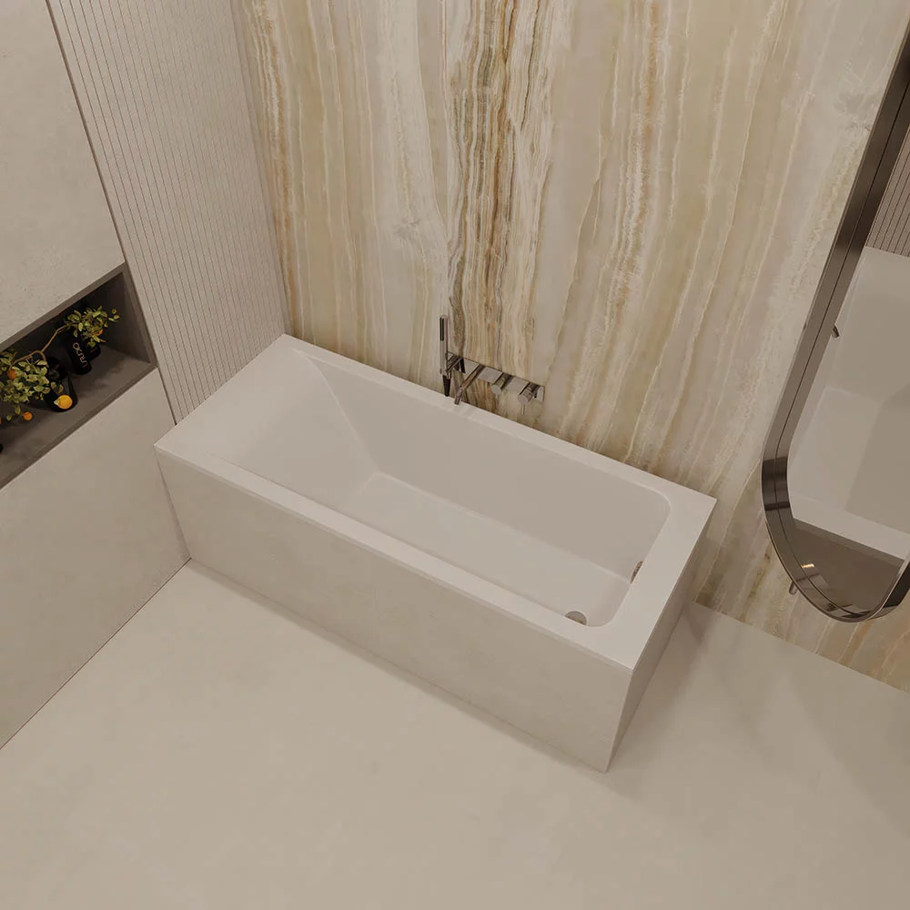 Ванна из искусственного камня SOLITA, 1700х700, белый, глянец