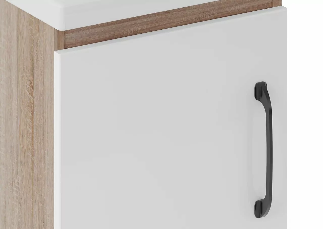 Тумба напольная Асб-мебель Адель 40 с раковиной Миранда 40, белый/дуб сонома