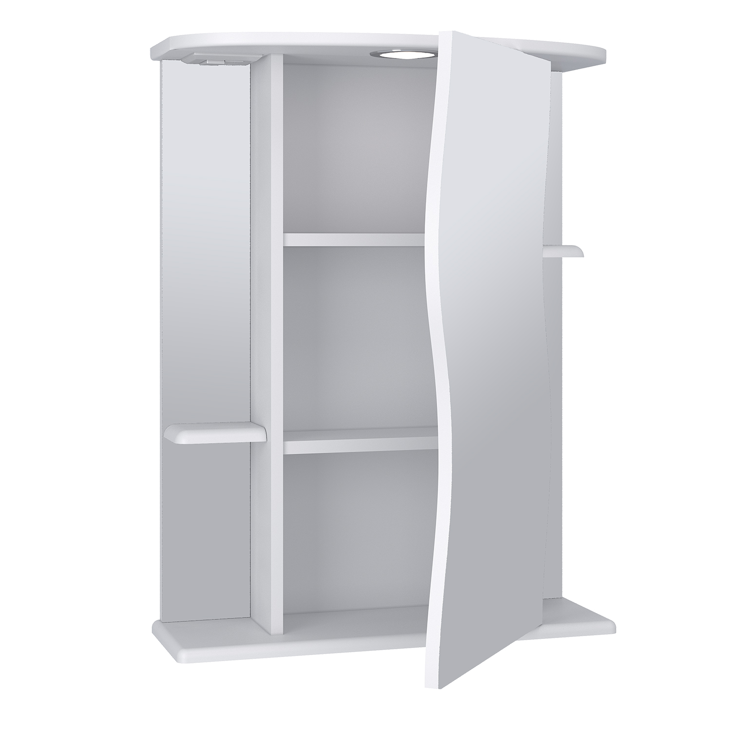 Зеркало-шкаф Runo Лилия 55 R, белый