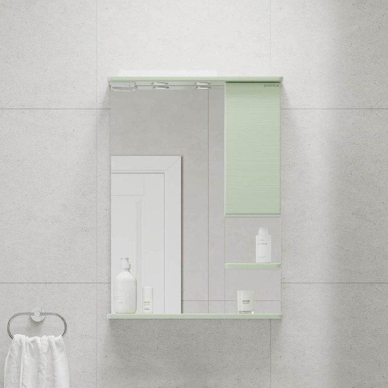 Зеркало со шкафчиком Onika Элита 60.01 R свет, олива