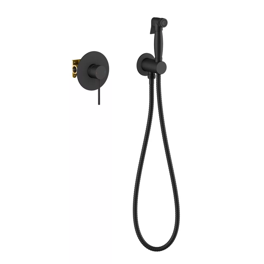 Смеситель с гигиеническим душем Timo Saona 2389/03SM черный матовый