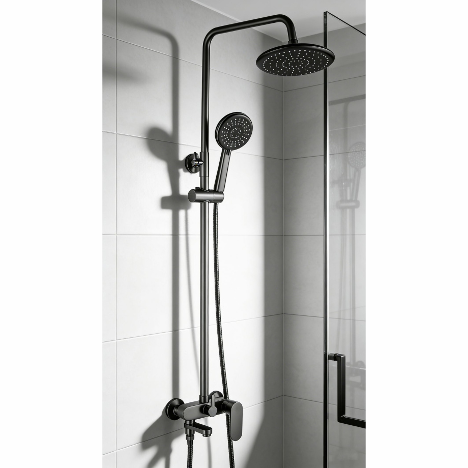 Душевая стойка Ceruttispa ORAZIO II RSGR из латуни, цвет серый