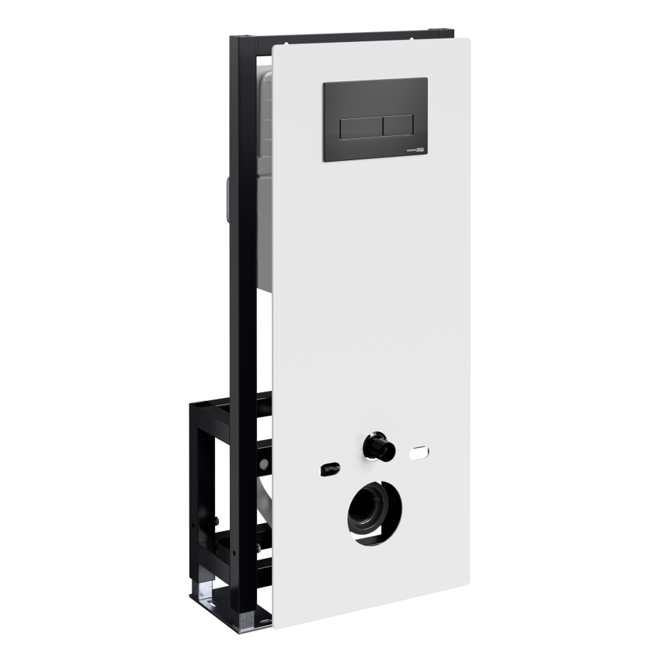 Инсталляция WasserKraft Glan 66TLT.010.ME.WH.MB03 для подвесного унитаза, с кнопкой