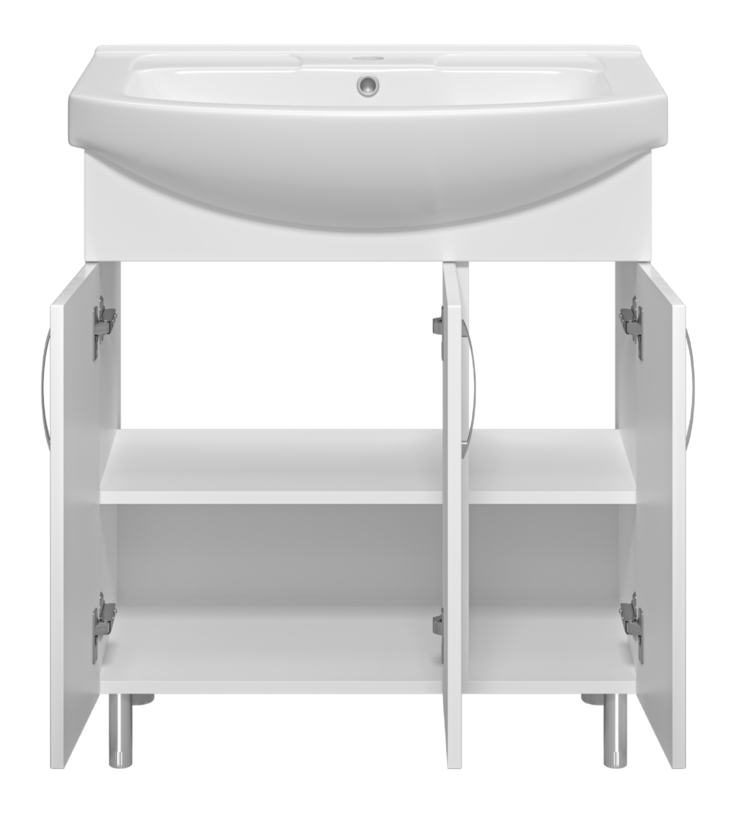 Тумба с раковиной Misty Изео 75 белый