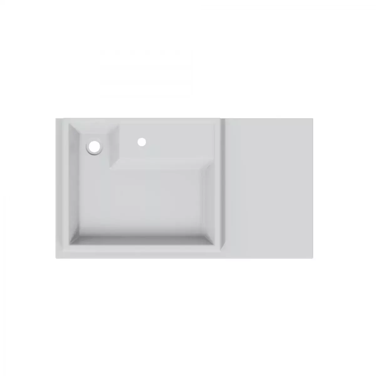 Тумба напольная Санта Марс 29 с раковиной Юпитер 90x50 под стиральную машину левая, 2 ящика, белая от магазина Vanna-Vanna.ru!