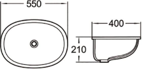 Раковина SantiLine SL-3001 встраиваемая снизу, белая