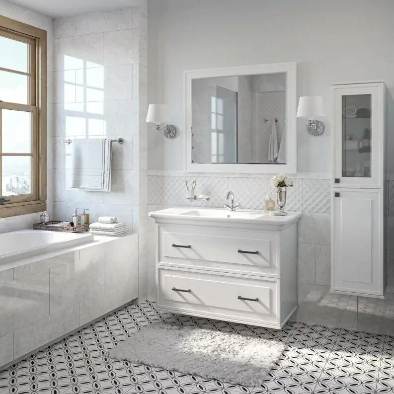 Пенал Sanflor Модена 34 R подвесной, белый матовый